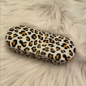 Leopard print eyeglasses case